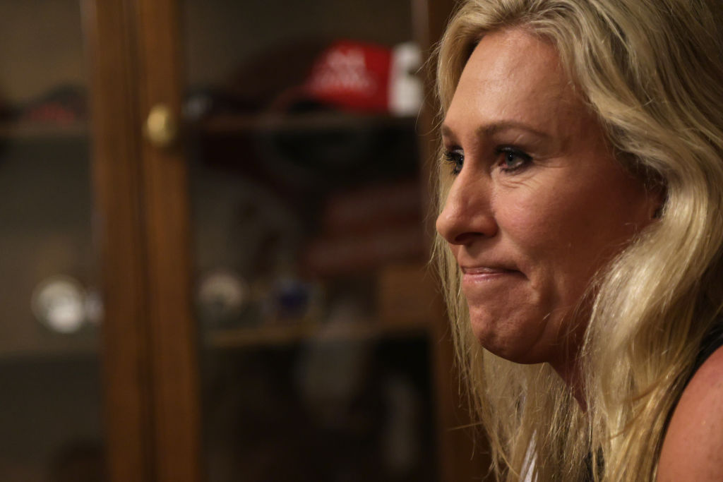 Rep. Majorie Taylor Greene Holds Press Conference On Capitol Hill