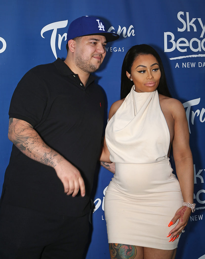 Rob Kardashian And Blac Chyna At Sky Beach Club