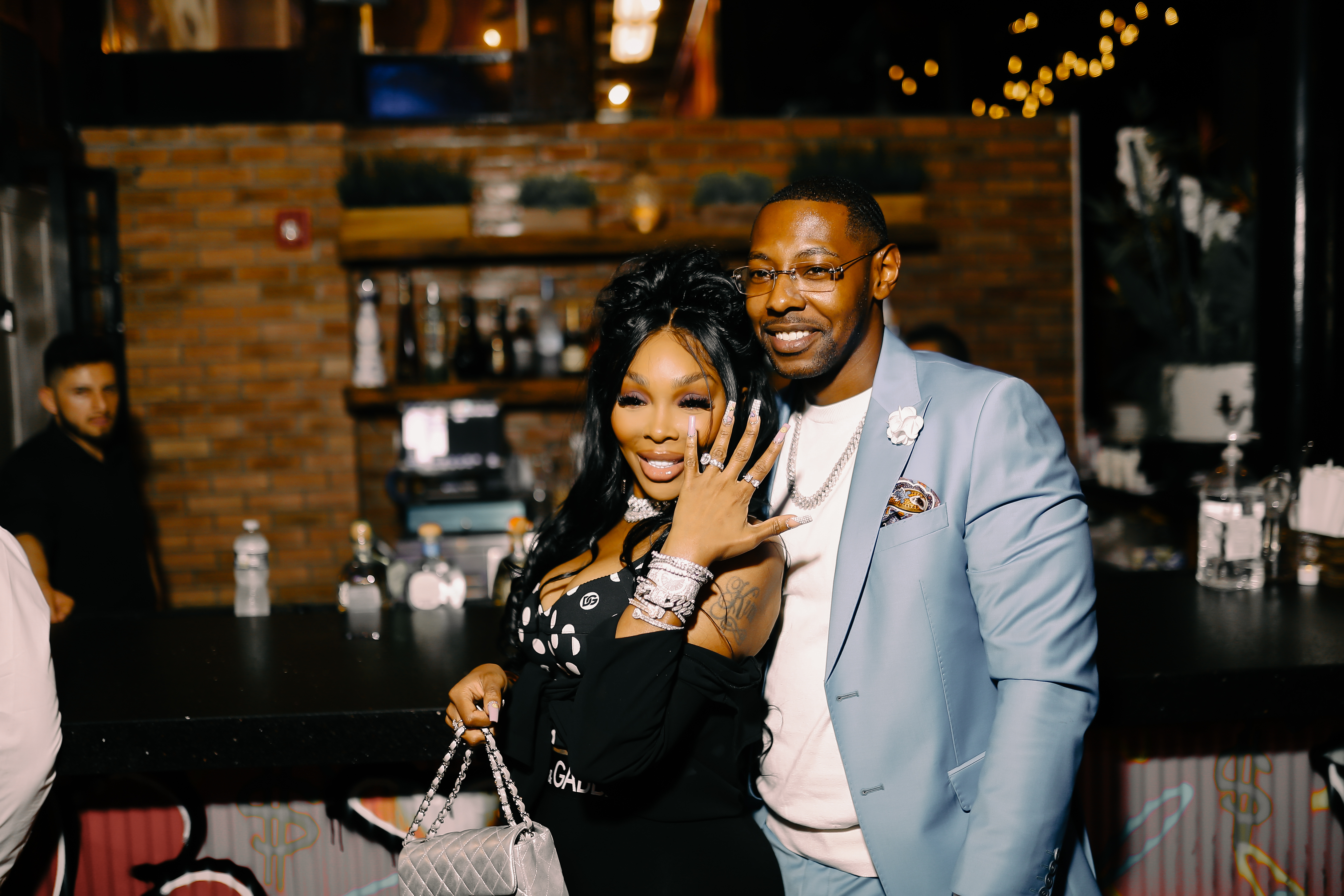 Sierra Gates and Eric Whitehead engagement dinner at Panda Harlem