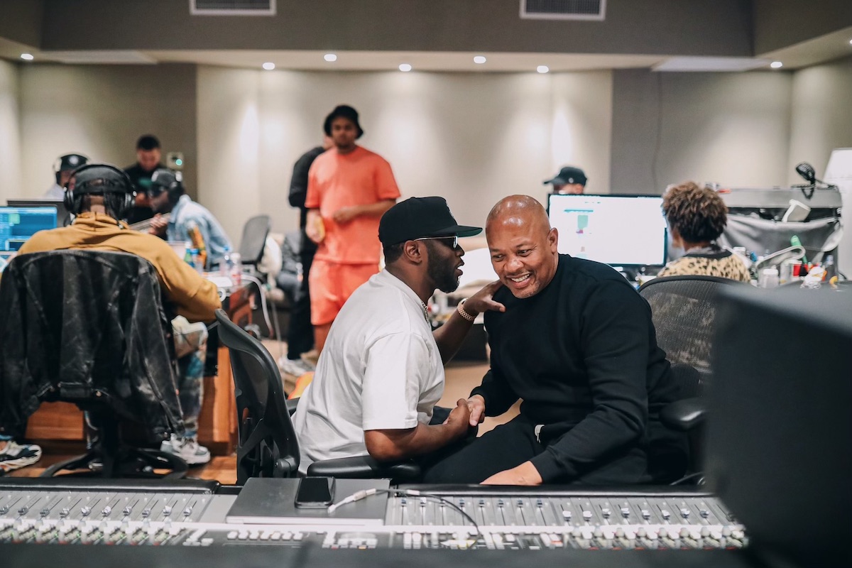 Diddy joins Dr. Dre in the studio