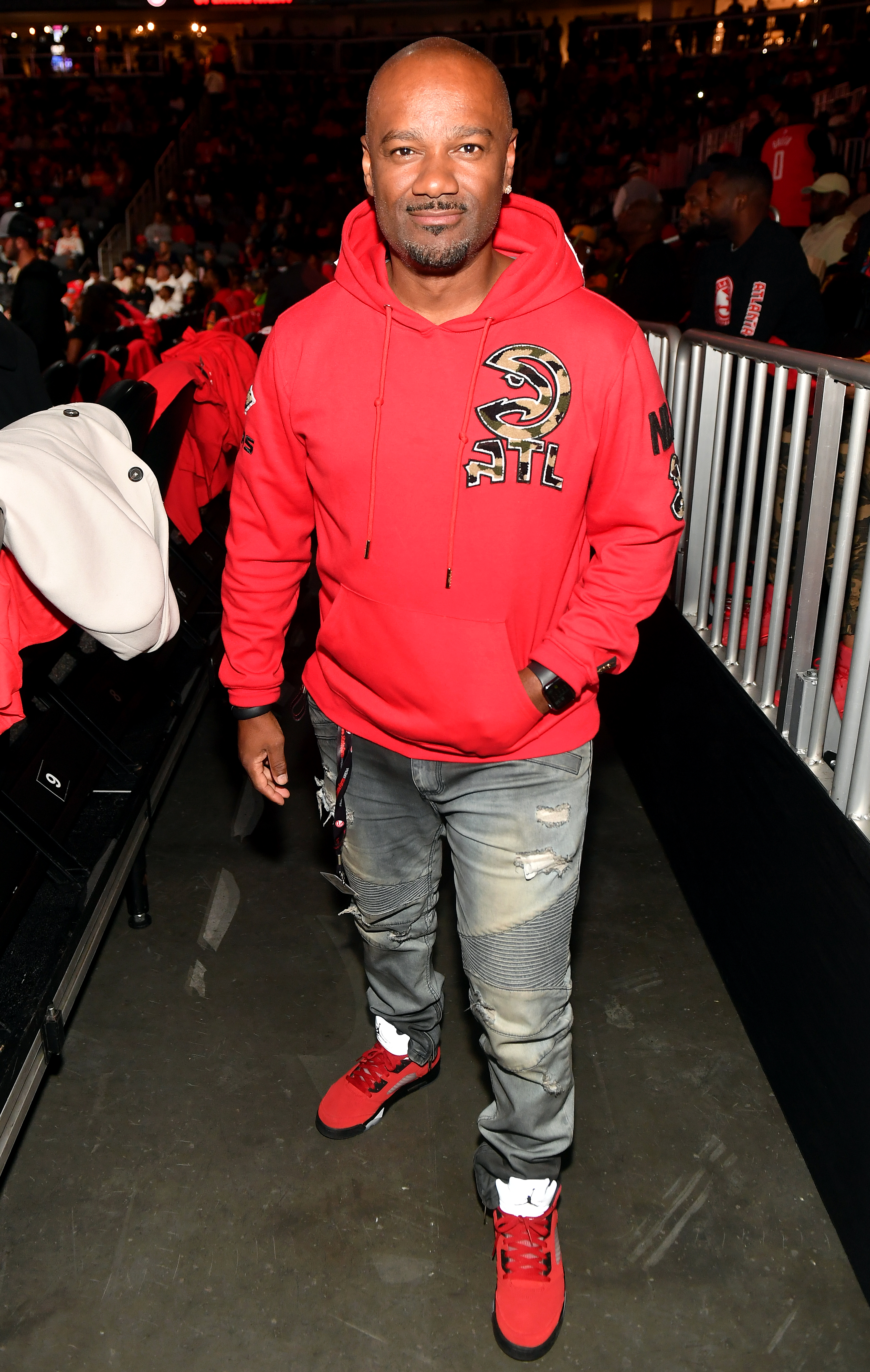 Celebrities Attend Houston Rockets v Atlanta Hawks