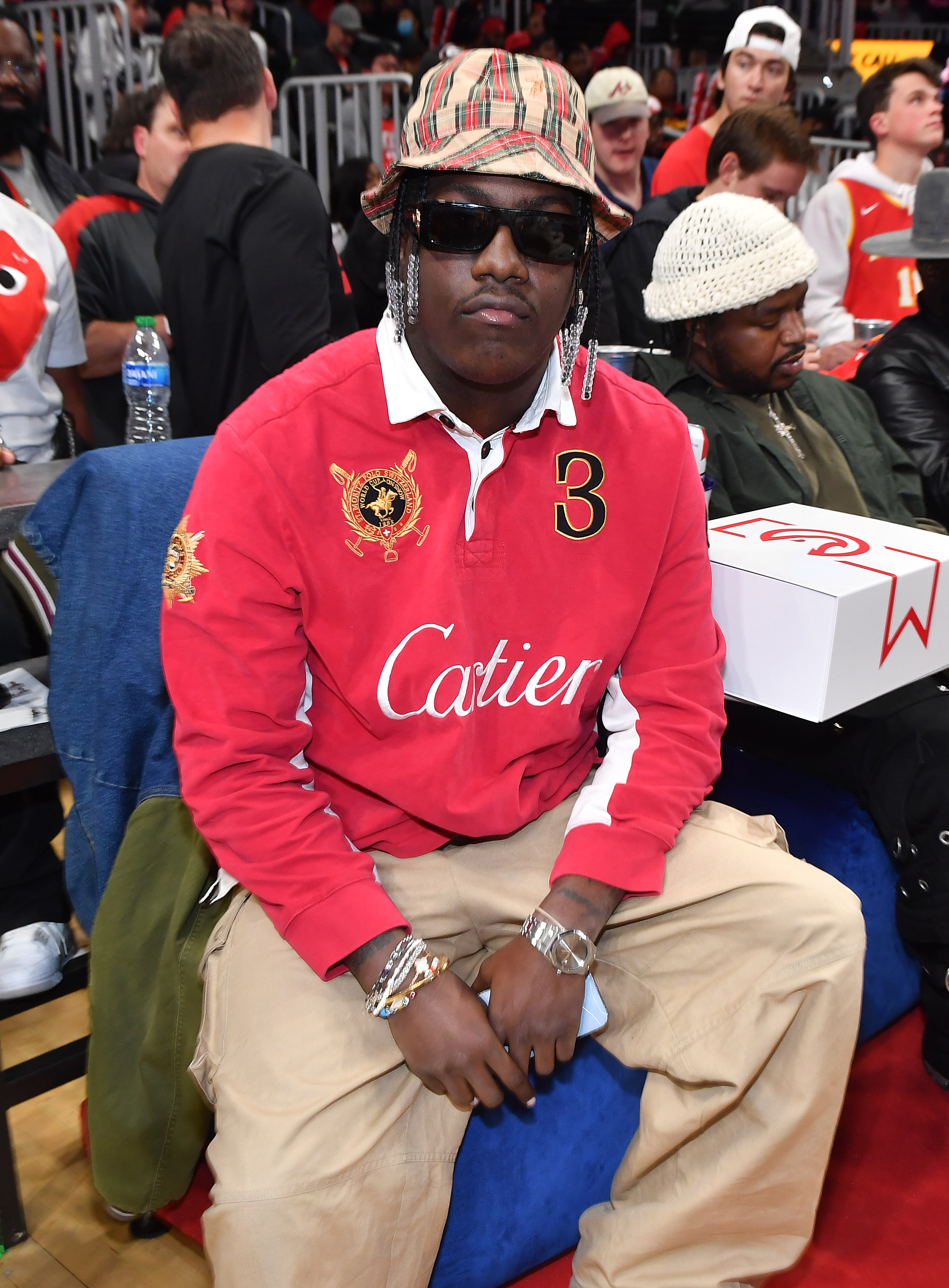 Celebrities Attend Houston Rockets v Atlanta Hawks