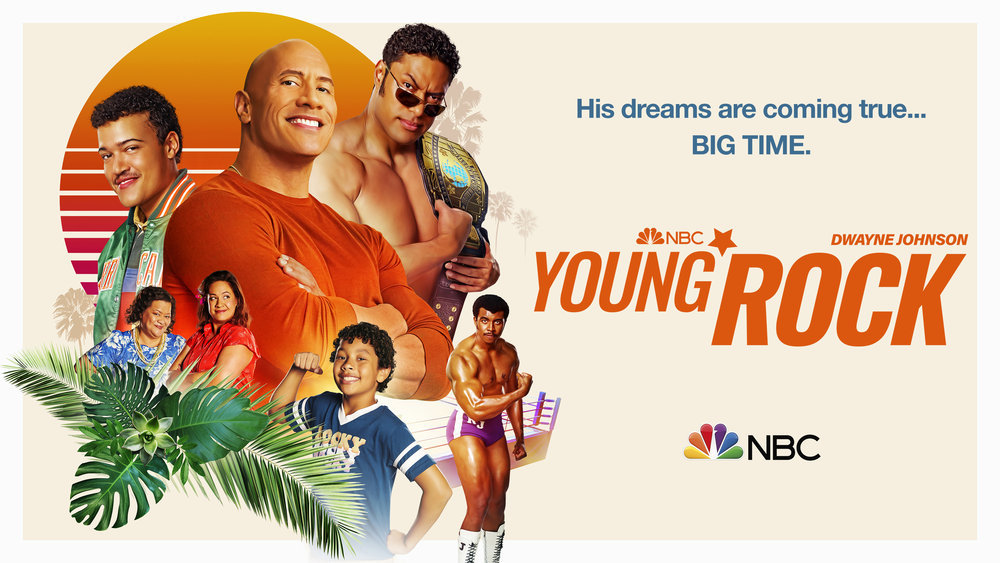 Young Rock key art and episodic stills