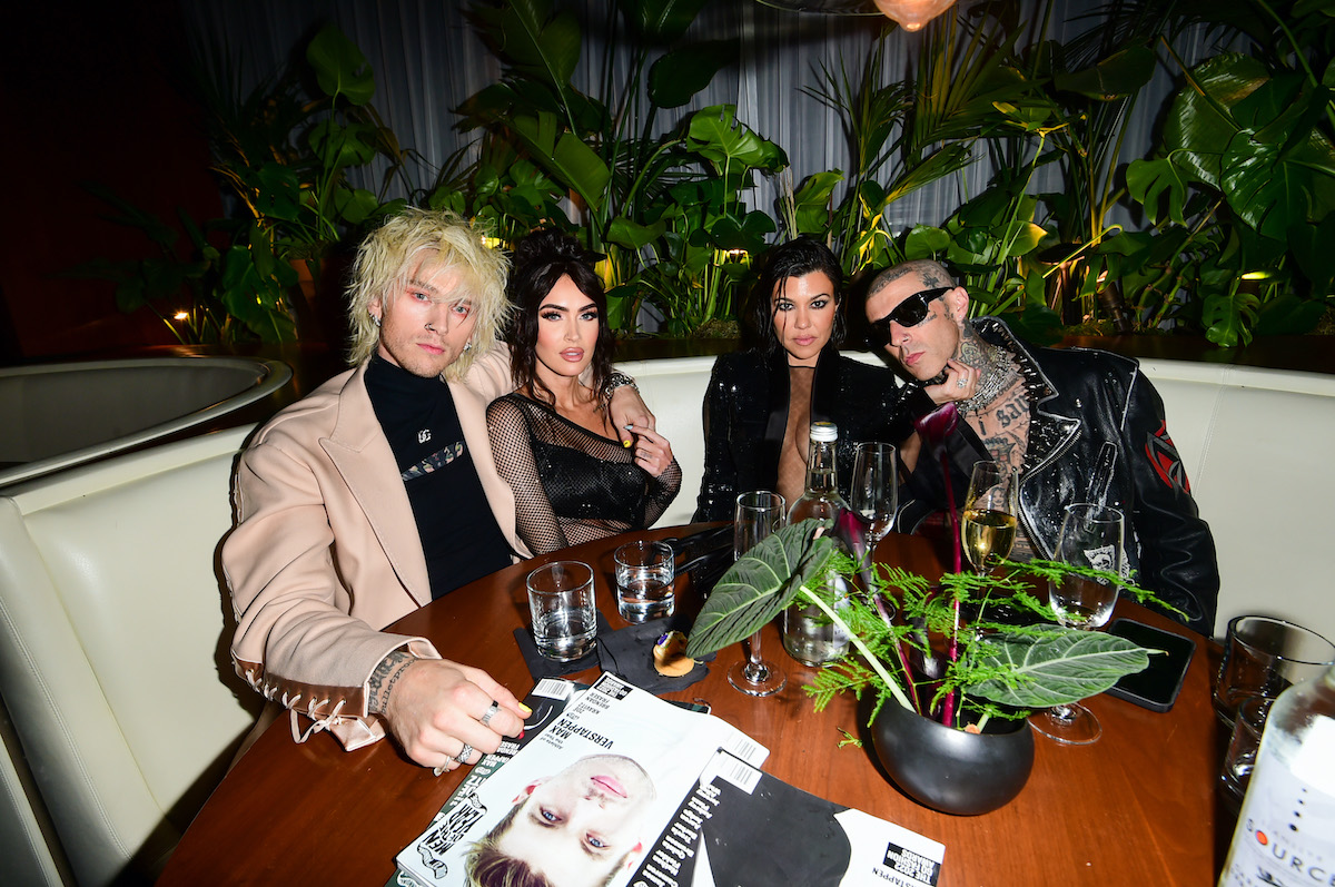 Machine Gun Kelly, Megan Fox, Kourtney Kardashian and Travis Barker attend GQ Men of the Year Party