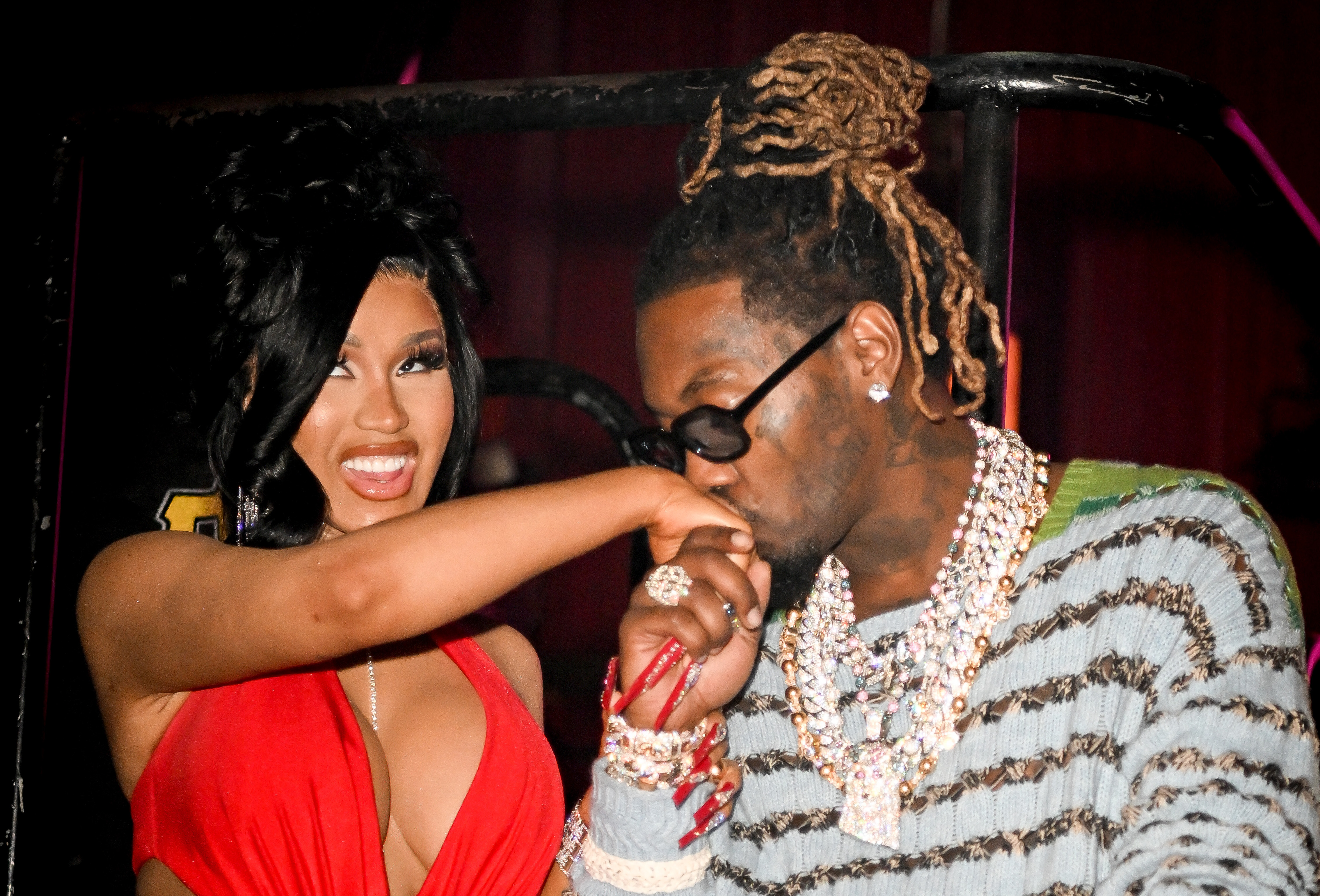 Cardi B And Offset Celebrate New Year's Eve 2023 At E11EVEN Miami