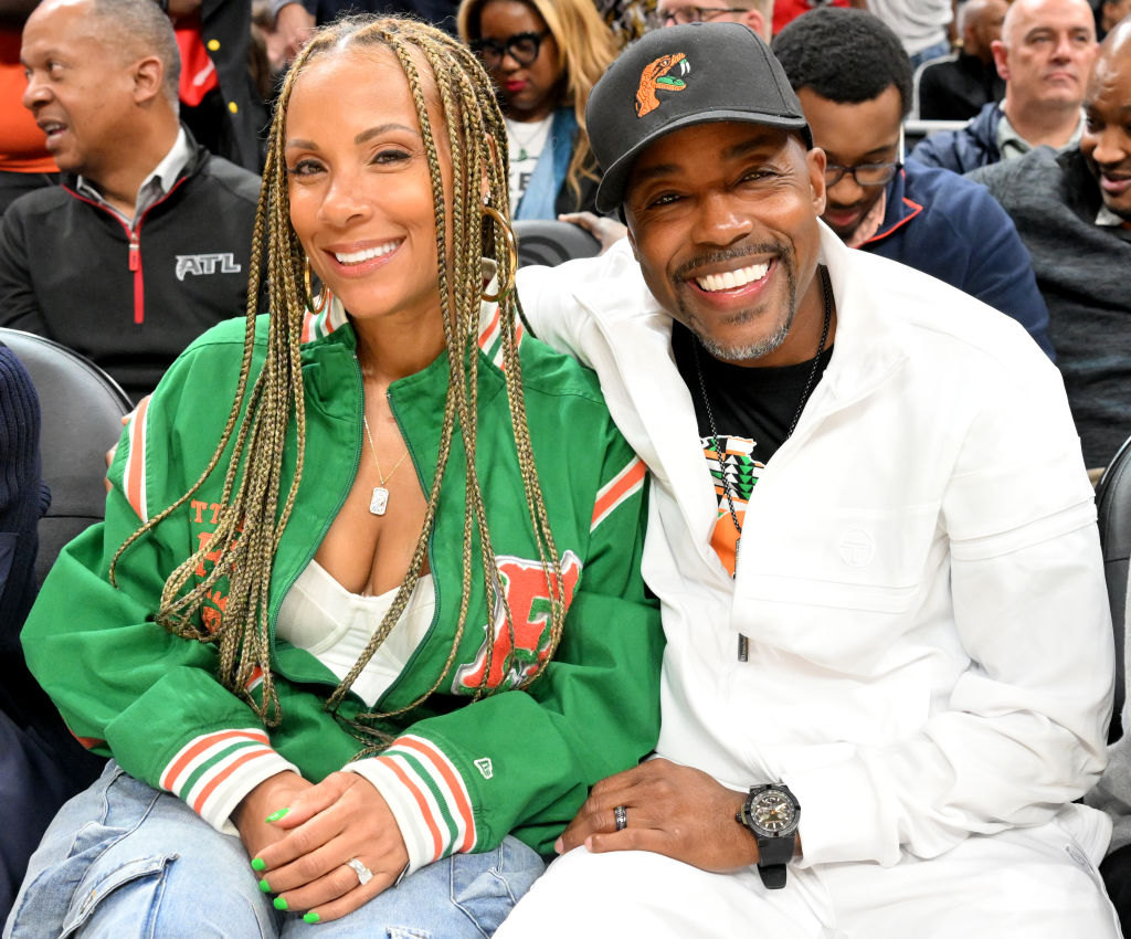 Celebrities Attend Cleveland Cavaliers v Atlanta Hawks