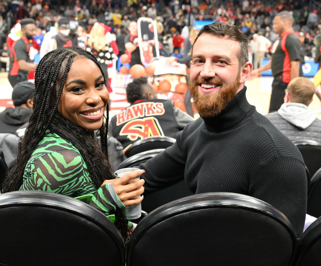 Celebrities Attend Detroit Pistons v Atlanta Hawks