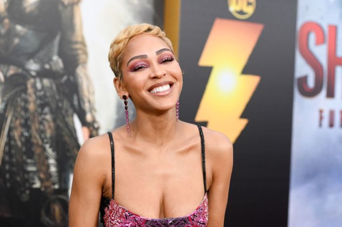 Megan Good attends "Shazam! Fury of the Gods" Premiere - Red Carpet
