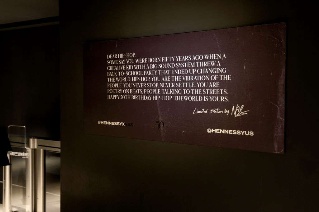 Hennessy & Nas Celebrate Hip Hop’s 50th Anniversary With A Collaborative Limited Edition Bottle in New York City on July 20, 2023