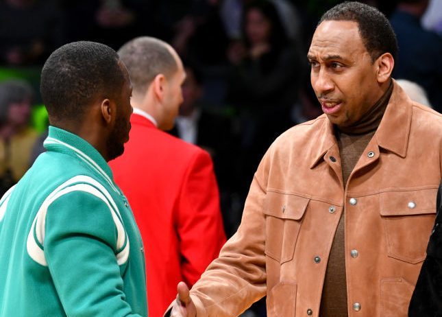 Stephen A. Smith - Celebrities At The Los Angeles Lakers Game