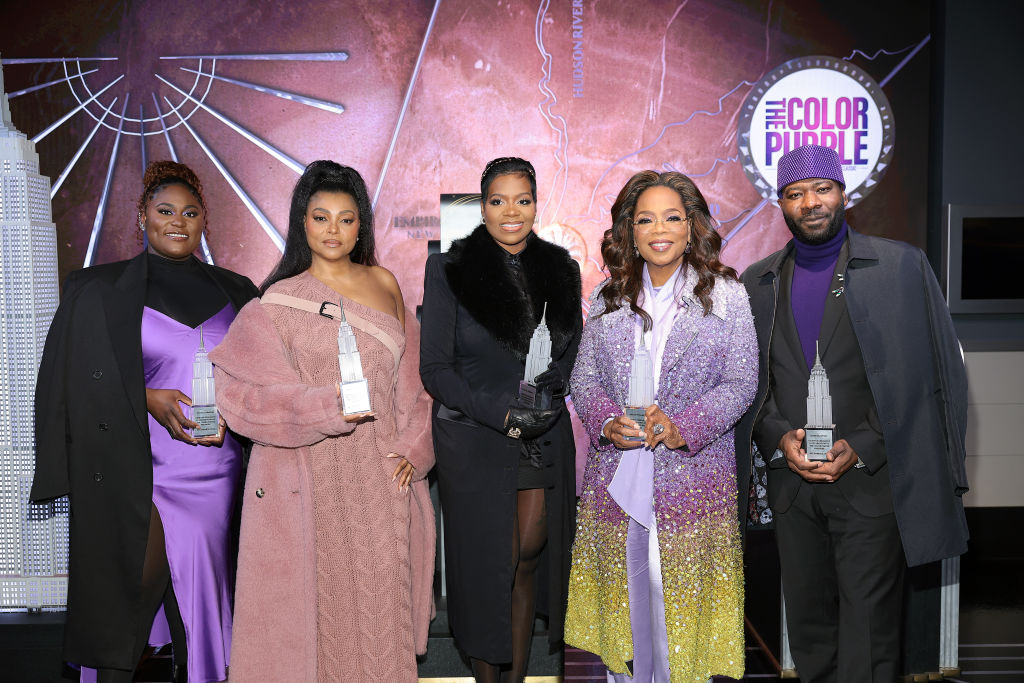 Oprah & the Cast of "The Color Purple" Light the Empire State Building in Celebration of the Premiere