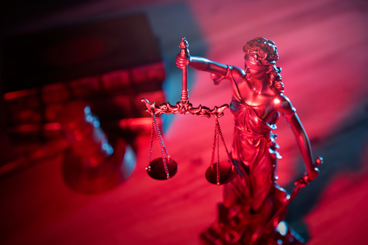 Themis statue, symbol of law and justice