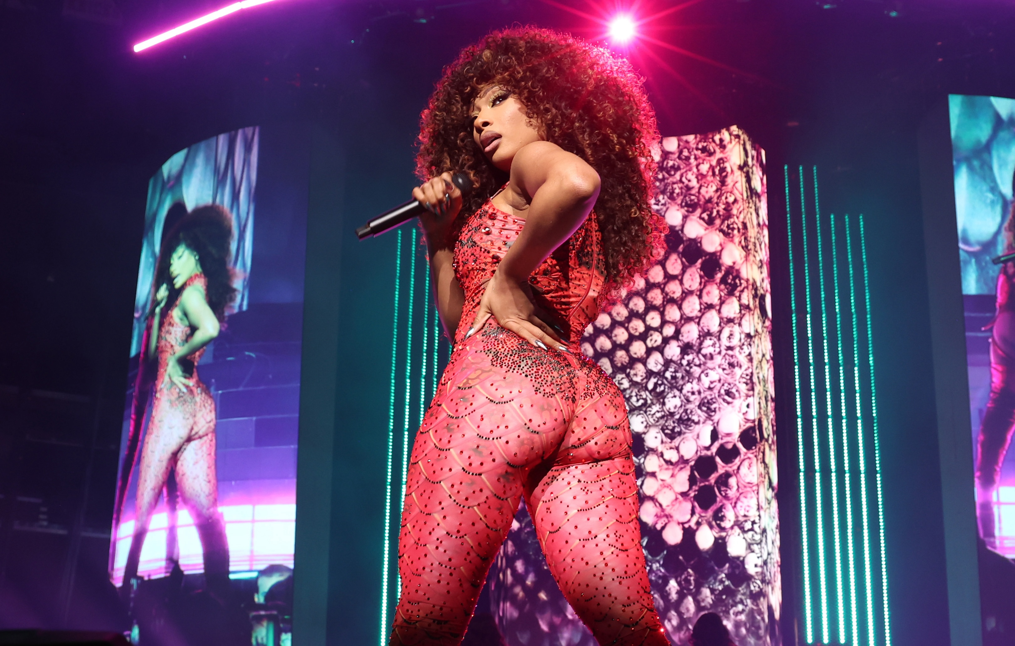 Megan Thee Stallion Performs During The Hot Girl Summer Tour At Madison Square Garden In New York City