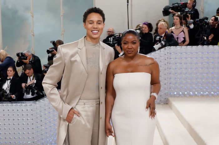 Brittney Griner & Cherelle Griner attend The 2023 Met Gala Celebrating "Karl Lagerfeld: A Line Of Beauty" - Arrivals