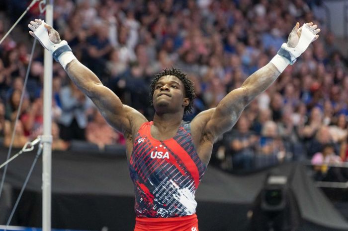 Frederick Richard competes at OLYMPICS: JUN 29 U.S. Olympic Gymnastics Team Trials