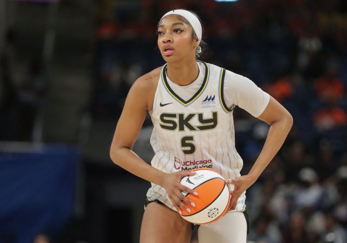 Angel Reese plays in WNBA: JUL 10 Atlanta Dream at Chicago Sky