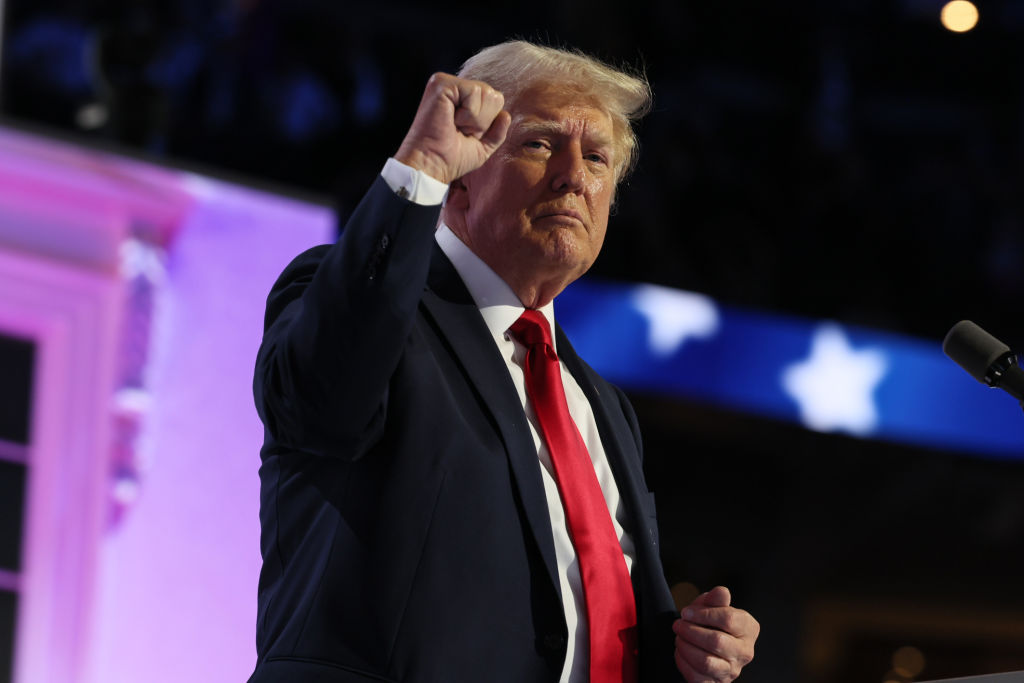 Trump at the RNC in Milwaukee.
