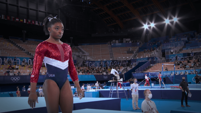 Simone Biles Rising production still