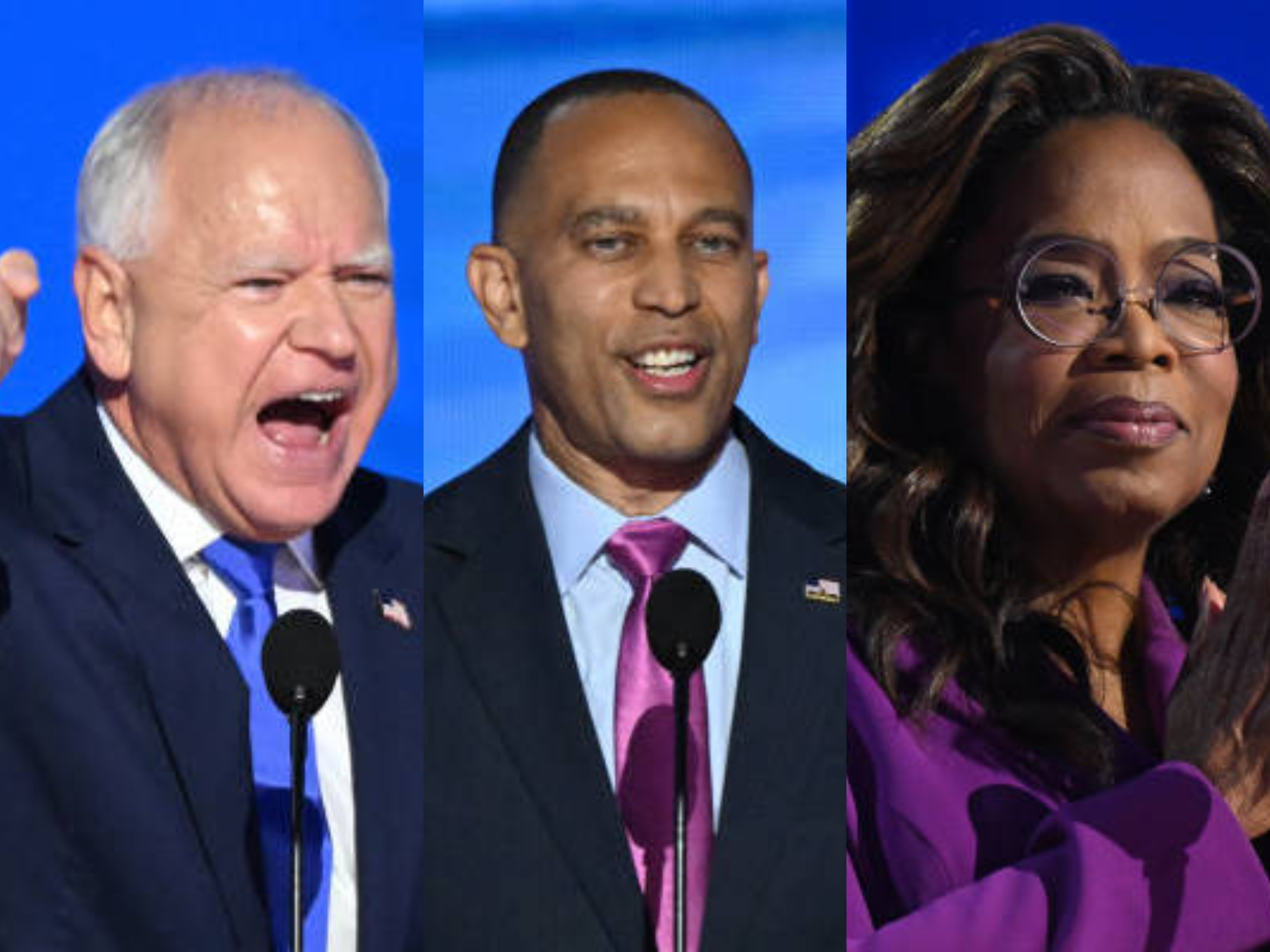 DNC Tim Walz Hakeem Jeffries Oprah Winfrey