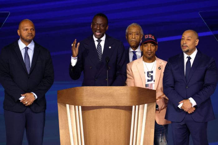 Exonerated Five and Al Sharpton speak at 2024 Democratic National Convention: Day 4