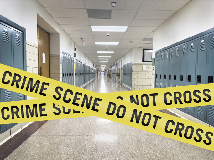 Crime scene in School