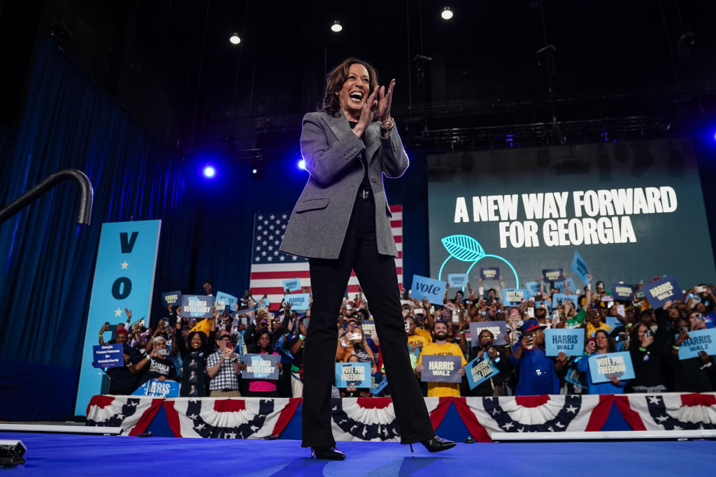 Democratic Presidential Nominee Kamala Harris Campaigns In Atlanta