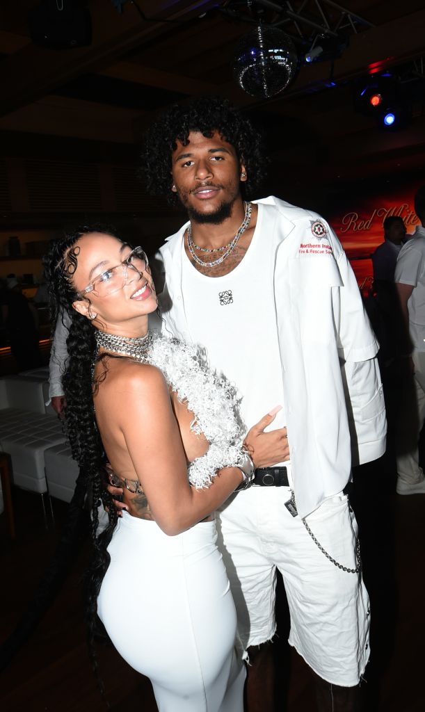 Draya Michele & Jalen Green attend The h.wood Group's 10th Annual Red, White & Bootsy 4th Of July, Presented By LF*GO!™️ ENERGY