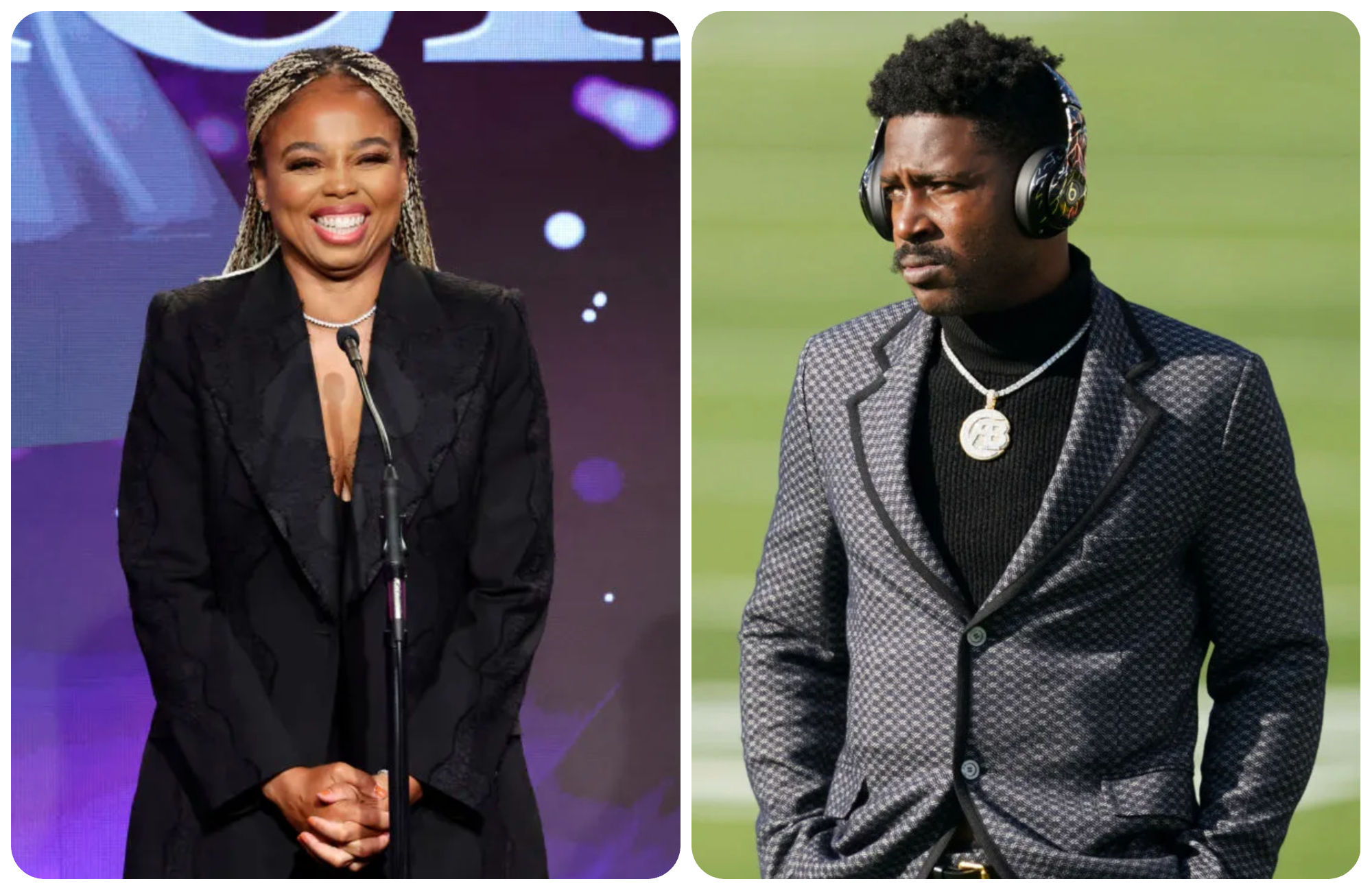 Jemele Hill and Antonio Brown