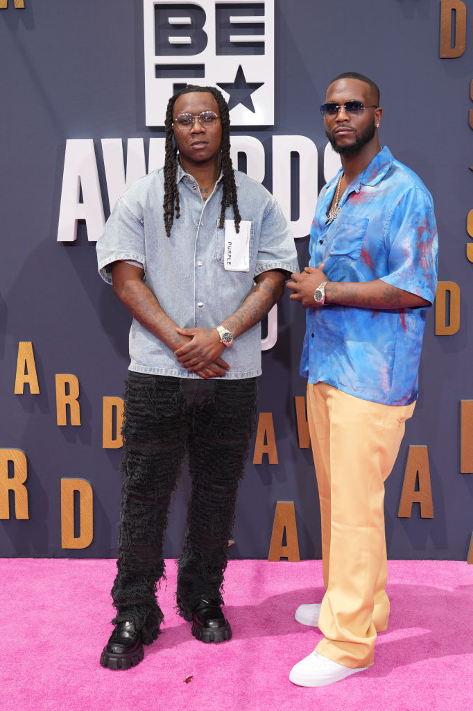 Brandon "Big B" Tiffith and Anthony "Moosa" Tiffith attend BET Awards 2023 - Arrivals
