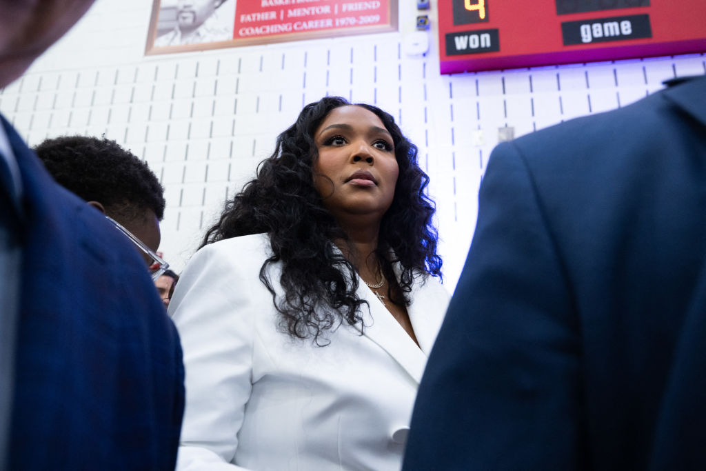 Lizzo attends Kamala Harris rally US-VOTE-POLITICS-HARRIS