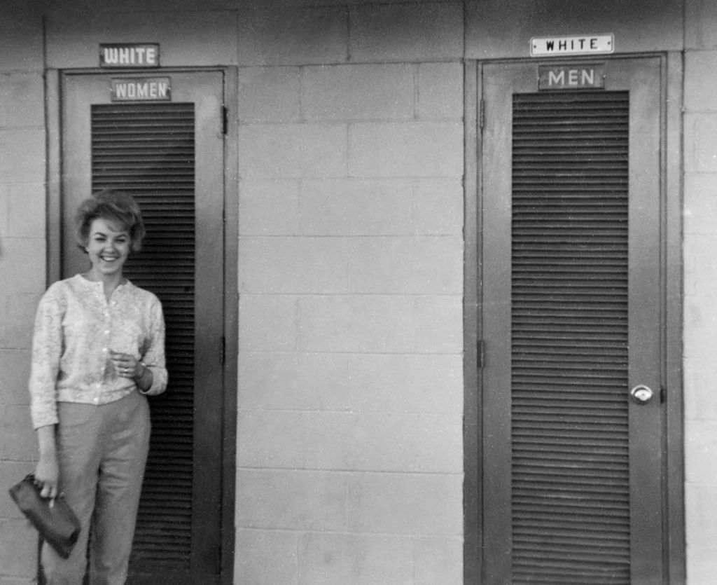 Separate bathrooms for different races in Mississippi, ca. 1962.