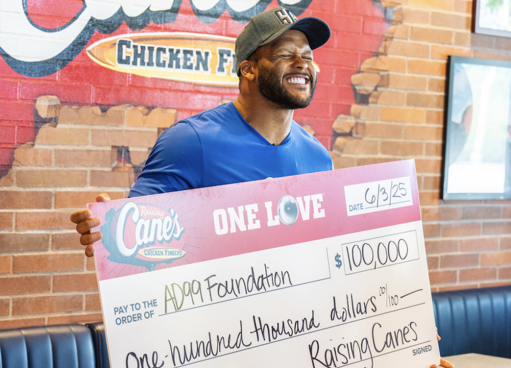 Aaron Donald at Raising Cane's
