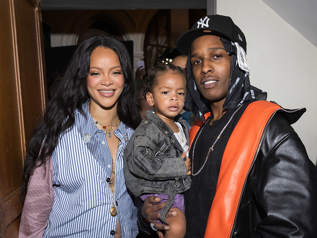 Rihanna, Riot and ASAP Rocky attend AWGE: Front Row - Paris Fashion Week - Menswear Spring/Summer 2026