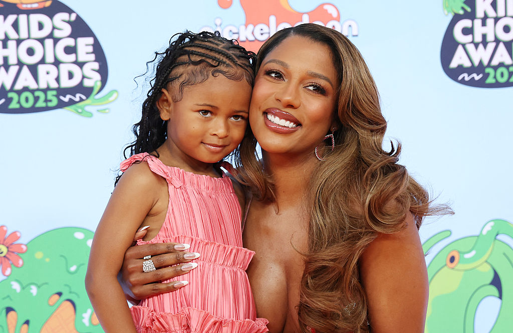 Victoria Monet and her daughter Hazel attend the Nickelodeon Kids' Choice Awards