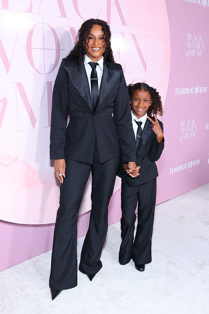 Ciara and Sienna Princess Wilson attend Black Women In Music Dinner Convened By The Connie Orlando Foundation