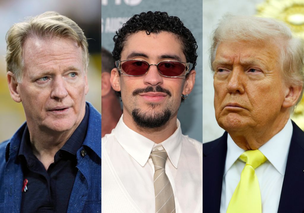 Bad Bunny Donald Trump Roger Goodell NFL